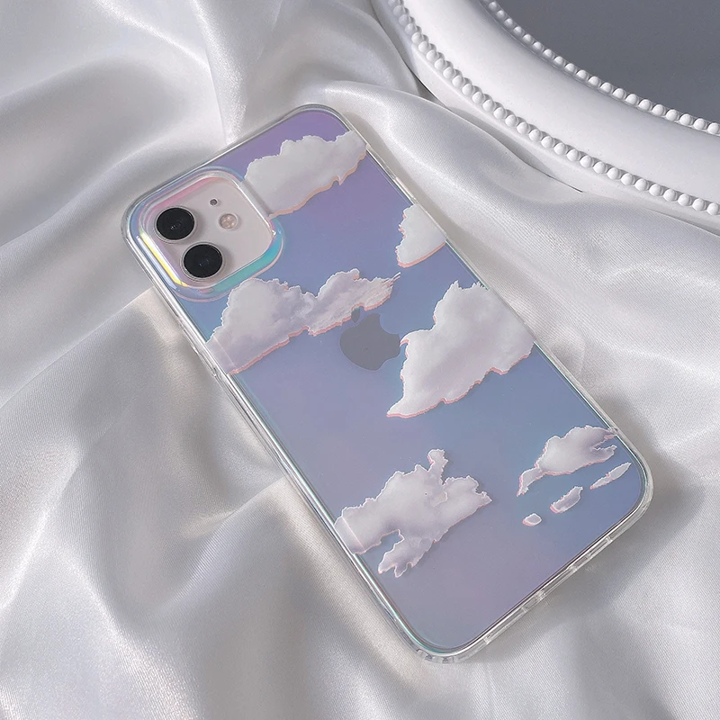 Luxury Laser Dream Glitter Phone Case for IPhone 14 13 12  Pro Max Clouds Soft Tpu Back Cover Shell