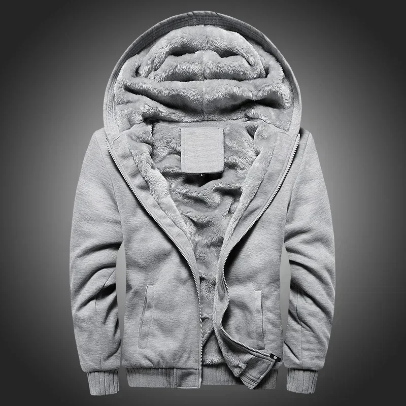 

Grey Hooded Sweatshirts for Men Mens Oversized Hoodies Male Korean Sportswear Casual Male Thick Fluffy Winter Coat 3xl 4xl 5xl