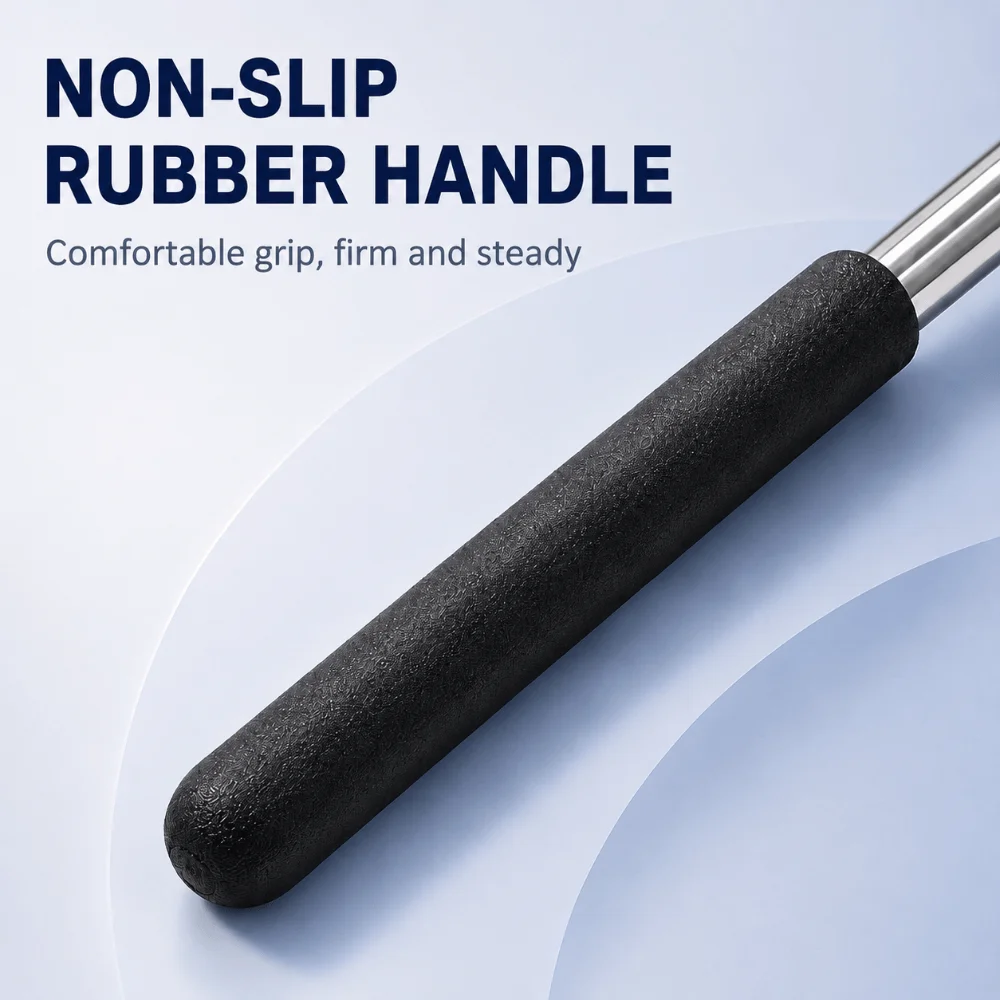 Stainless Steel Puppet Arm Control Rod Anti-slip Handle with Soft Rubber Hook Telescopic Puppet Stick Stage Puppet Control Stick