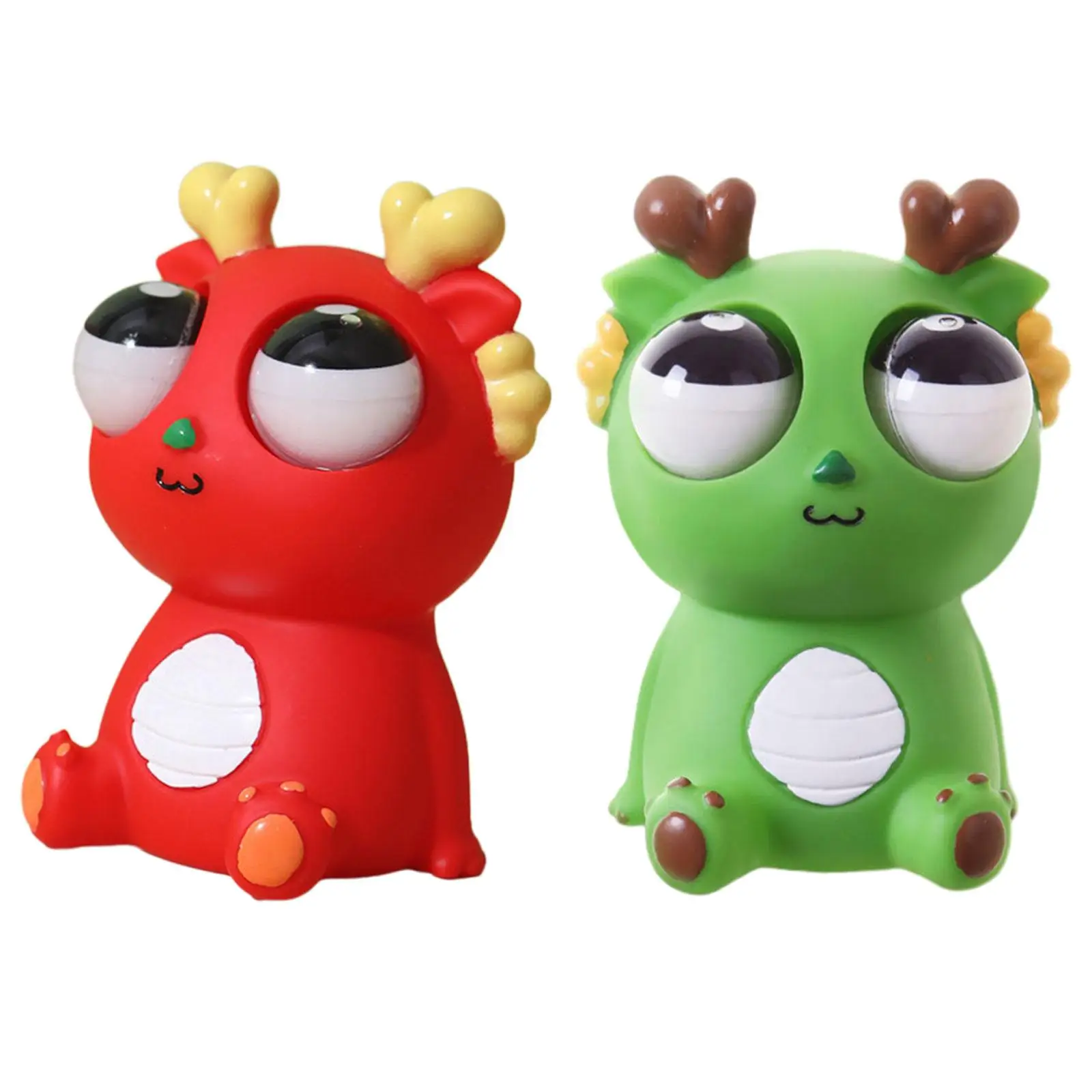Funny Cartoon Dragon Eye Popping Squeezing Ball Toy for Children Novelty Stress Relief Hand Grip Party Favor Birthday Gift