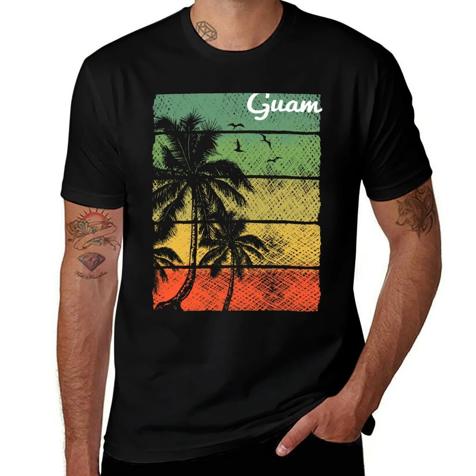 

Tropical Guam Shirt T-Shirt printed t shirts for man cotton t shirt man T-Shirt
