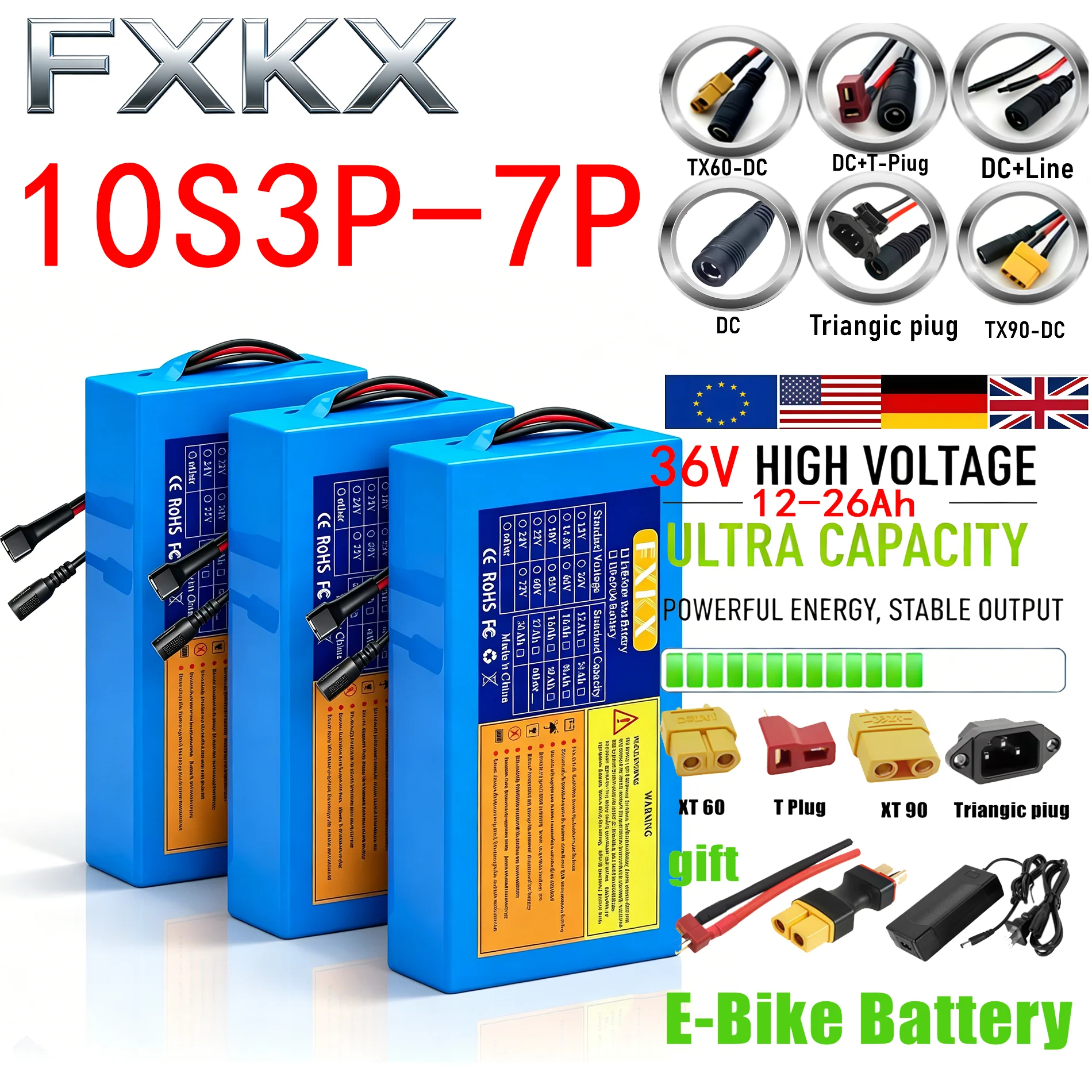 brand new 36V 20Ah 12Ah 18650 10S3P 10S5p Lithium battery With BMS 500-1000W For 36V E-Scooter Li-ion Battery Pack