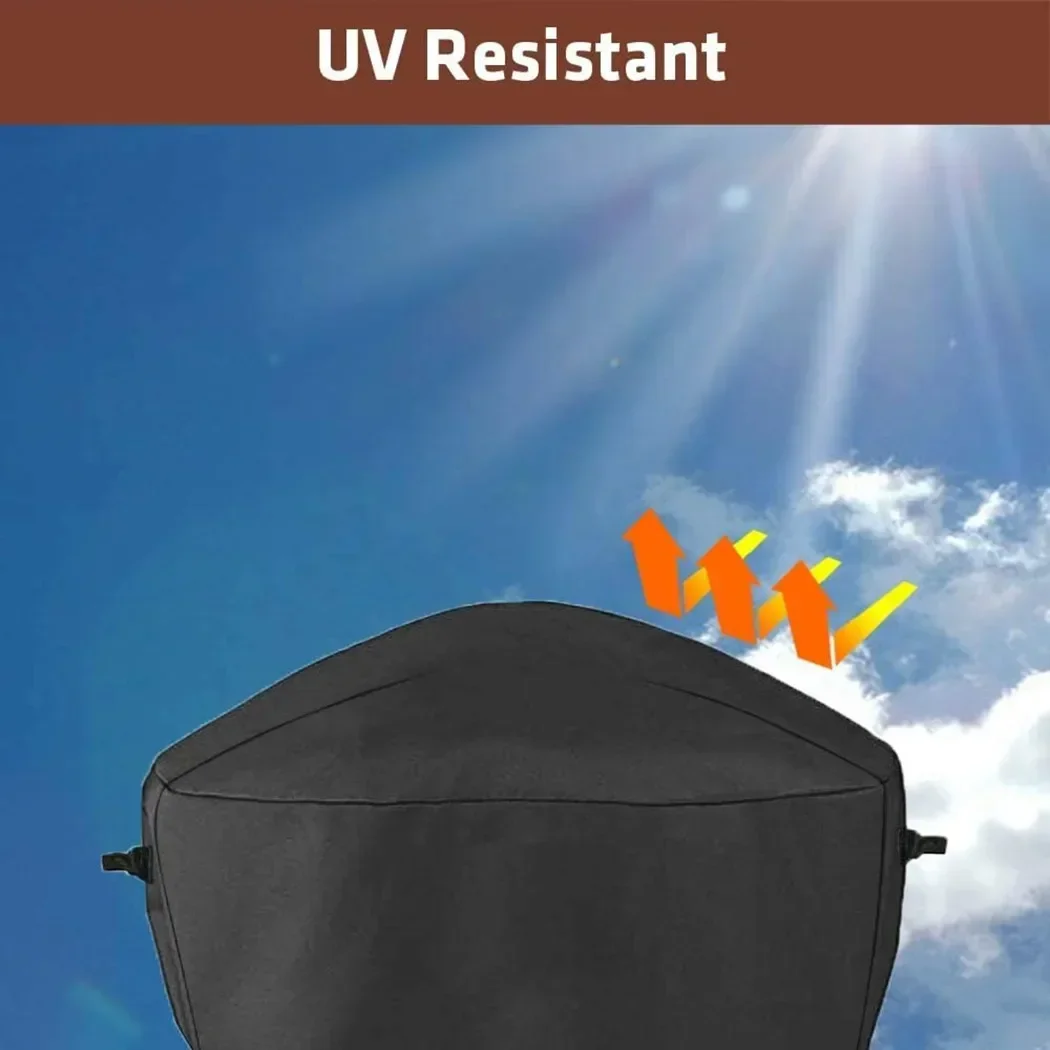 Black Dust Cover Fade Resistant For Weber Q1000/Q2000 Series Garden Gas Waterproof Barbecue Grill Cover Outdoor Living