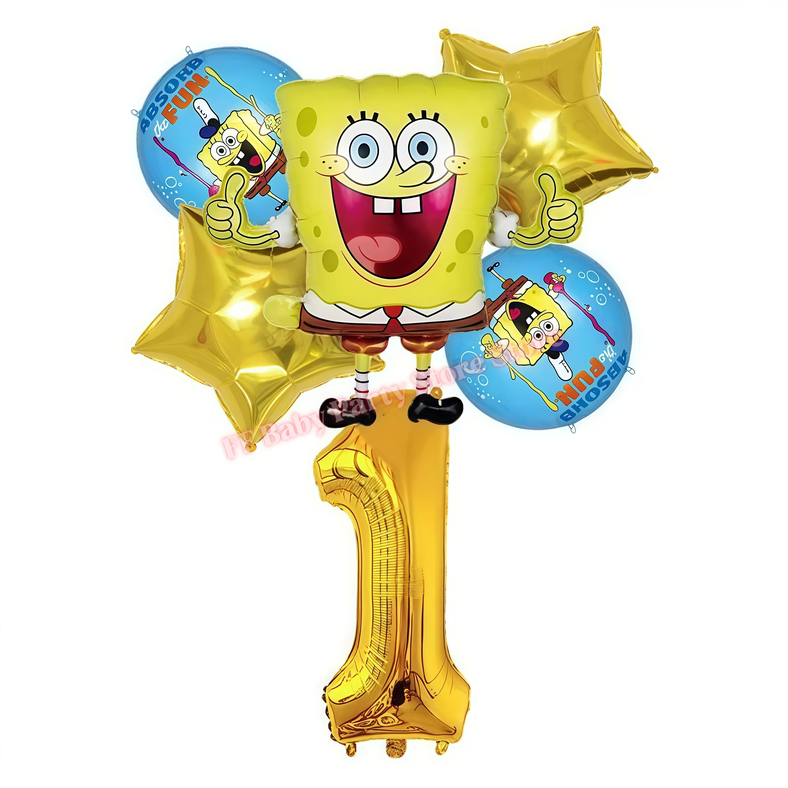 SpongeBob Geburtstagsparty Dekoration Hintergrund Tortendekoration Becher Ballons für Kinderparty Gastgeschenk Babyparty Zubehör – Detail 33