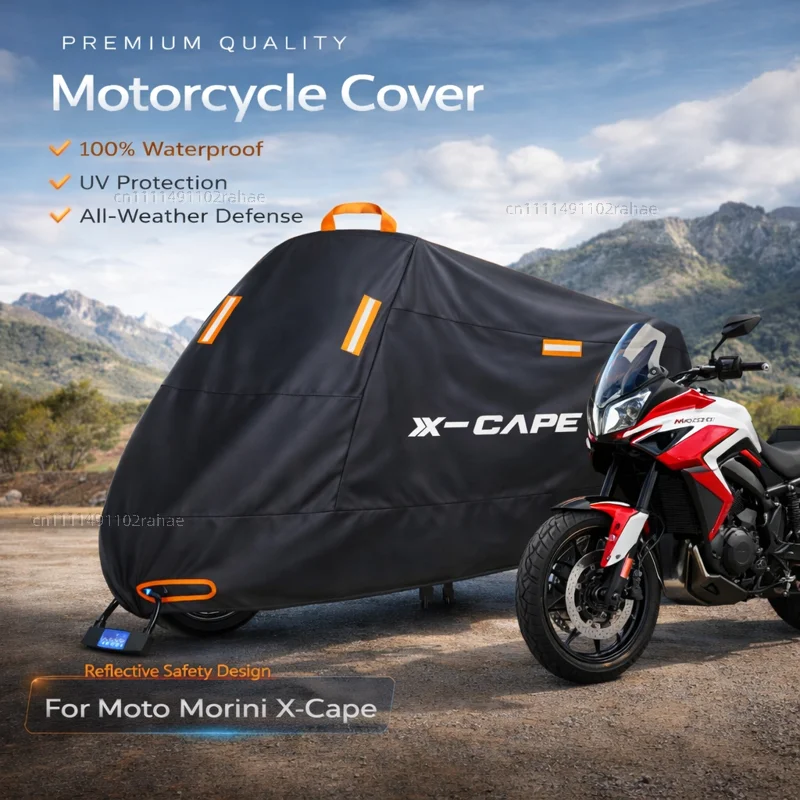 

For Moto 650X 2023 2022 Motorcycle Cover Waterproof Heavy Duty Polyester Tarpaulin UV Protective Outdoor Rain Dust Sun Protector