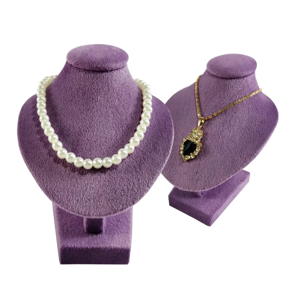 Mannequin Display Stand Fashion Miniature Solid Color Neck Model Stand PU Storage Rack Necklace Pendant