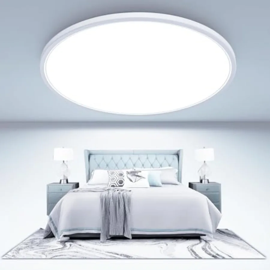 Large LED Ceiling Light 16.5Inch, 4200LM 36W Bright Flush Mount Lights for Ceiling, 3000K/4500K/6000K Surface Mount Lighting Fi