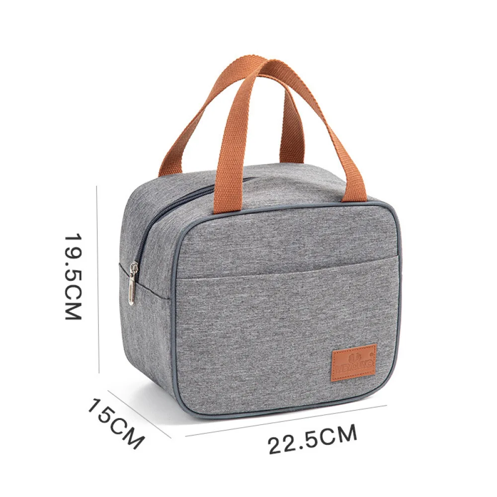 Thermal Cooler Lunch Bag Portable Insulated Oxford Cloth Food Storage Carrier Waterproof Handbag For Daily Commuter Student Use