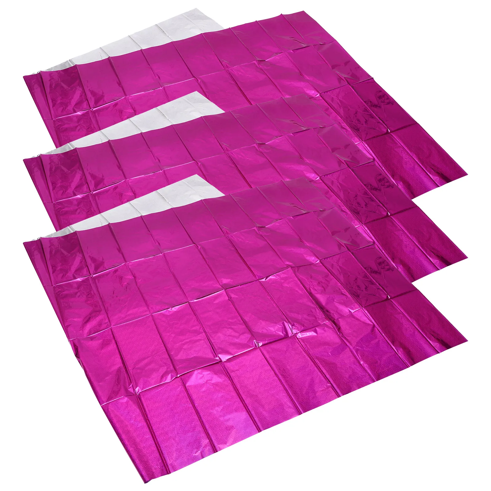 

3Pcs Disposable Aluminum Foil Tablecloth For Beautiful Table Decorations Cool Reflective Design Splashproof And Oil Proof
