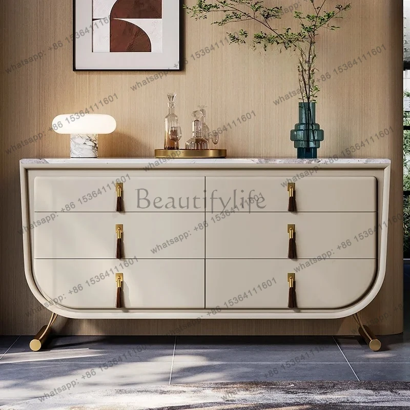 

Light luxury chest, dining side cabinet, Italian high-end villa, large flat-floor bedroom, TV, bedside storage, entrance cabinet