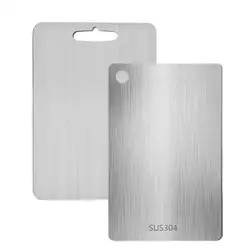 Kitchen Cutting Board Double-Sided Thicken Chopping Board 304 Stainless Steel Food Grade Meat Fruits Vegetables Board