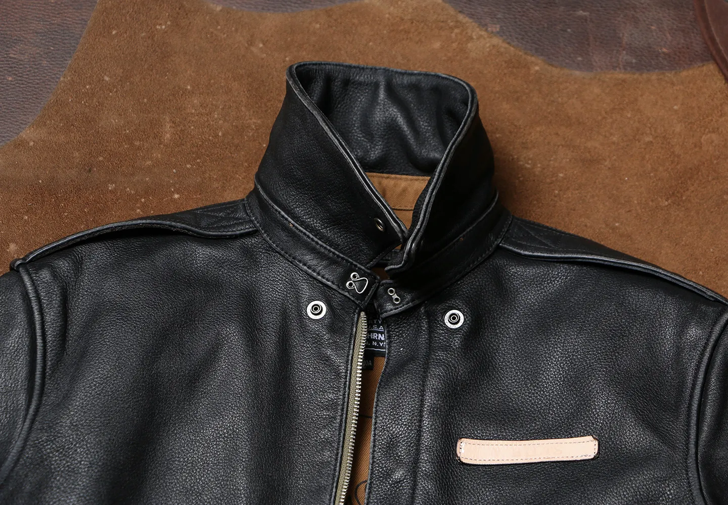 A2 Great Escape Leather Flight Jacket 1.5mm Stone Washed Cowhide Air Force Pilot Genuine Leather Coat - view 5
