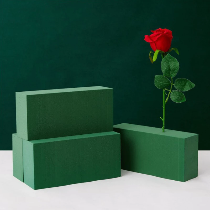 Green Floral Foam Artificial Flower Packing Flowers Arranging Mud Florist Styrofoam Block For Wedding Party Holiday Decor