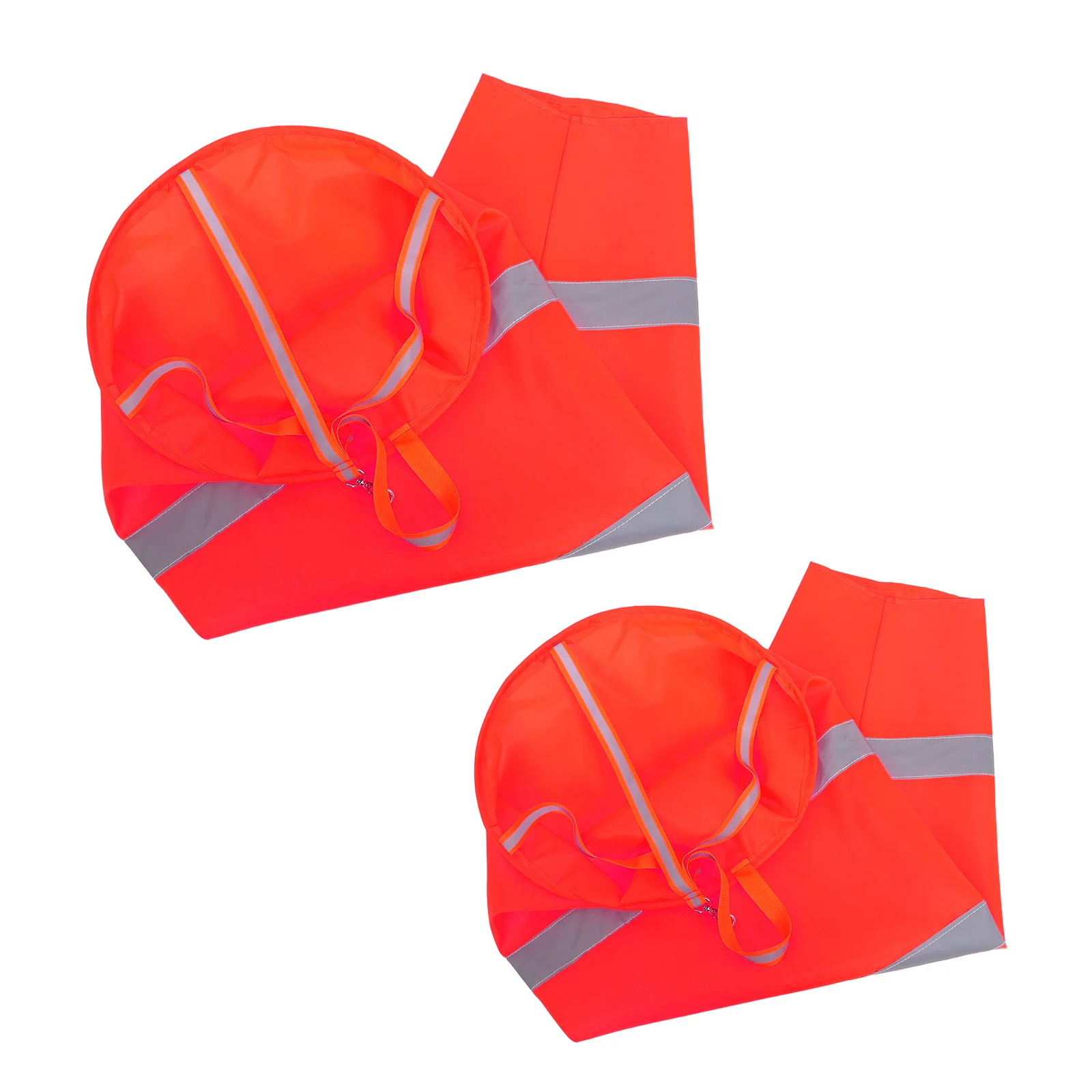 

2Pcs Orange Waterproof Reflective Windsock High Visibility Wind Direction Sock for Outdoor Airports Construction Emergency Use