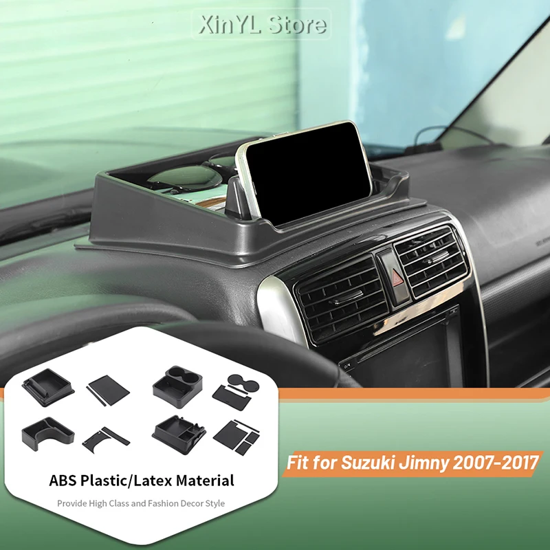 

Center Console Organizer Dashboard Organizer Middle Console Storage Dash Tray Cup Holders For Suzuki Jimny 2007-2017 1X