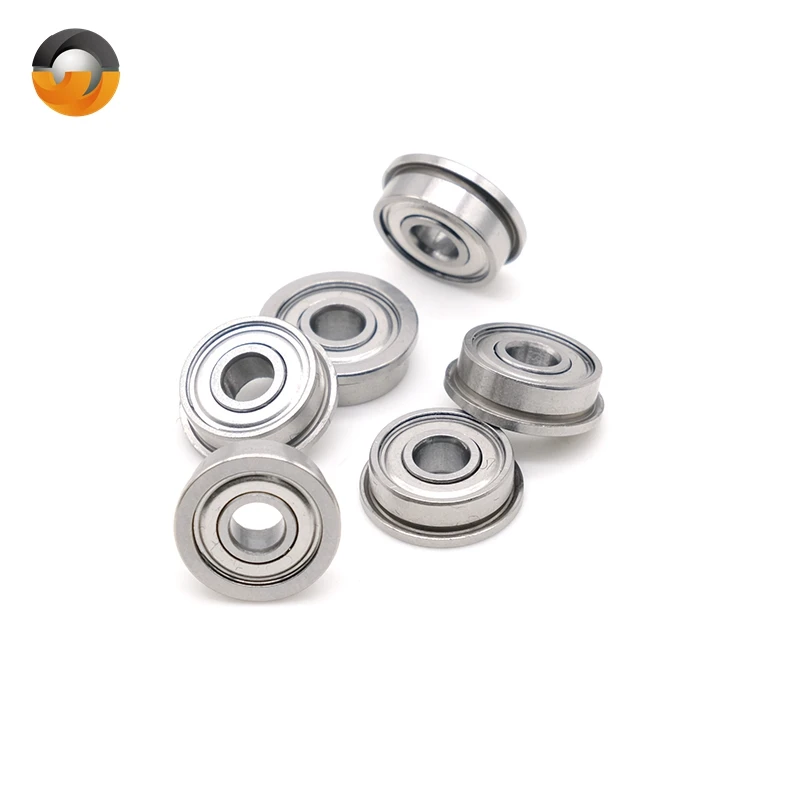 10PCS ABEC-7 F695ZZ 5x13x4 mm Flange Ball Bearing Metal Shielded Flanged Bearings