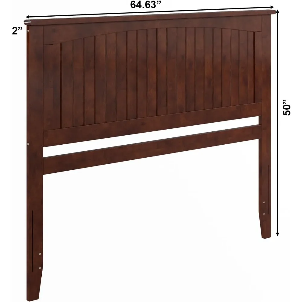 Nantucket Queen Solid Wood Panel Headboard with Attachable Charger