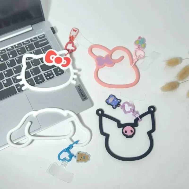 

Hello Kitty Anime Kawaii Sanrio Ins Mobile Phone Decoration Pendant Cute Kuromi Anti Loss Hanging Ring Bracelet Gifts Toys