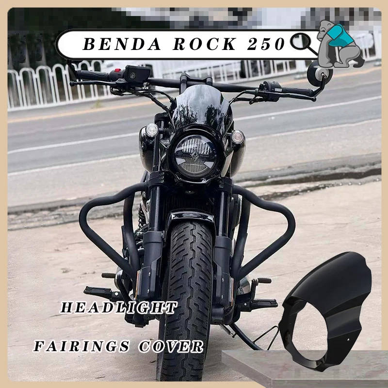 Motorcycle Accessories Head Light Lamp Grille Cover Guard Headlight Protector Front Headlight Fairings Cover for BENDA Rock 250