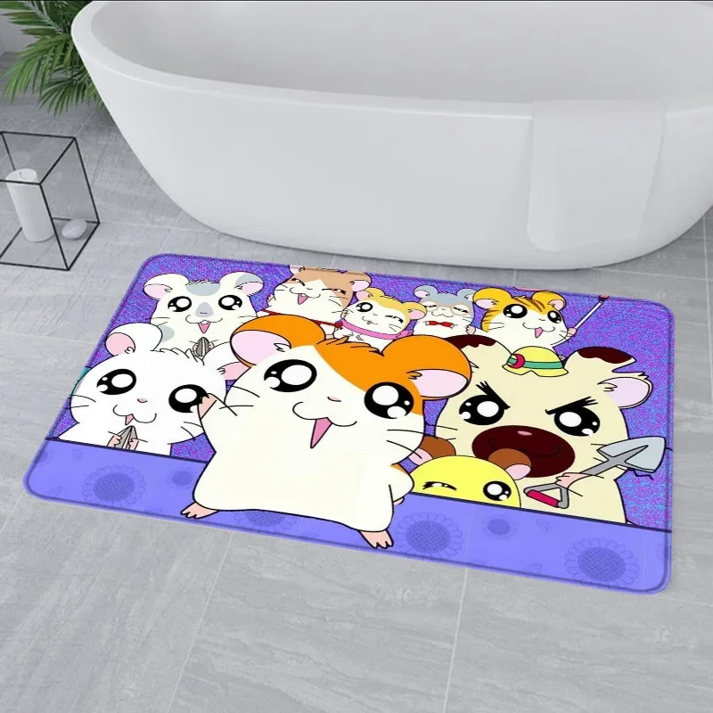 Diatom Mud Door MatEntrance Doormats Hamtaro Carpets Non-slip Bedroom Mat Halllway Carpet Kitchen Floor Foot Mat Flannel Room