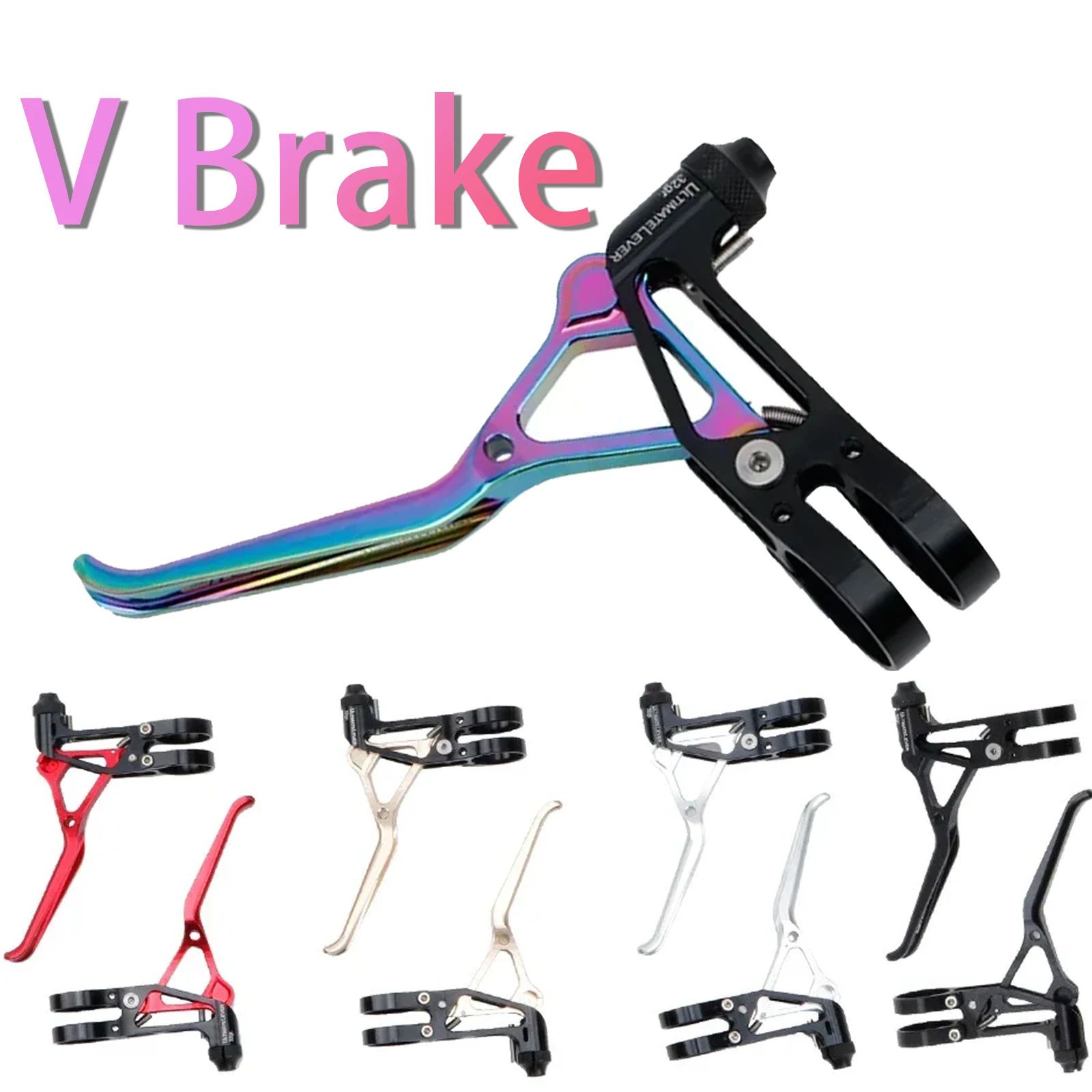 

Litepro V Brake Lever Double Brake Handle Red Brake Lever CNC for Folding Road Brompton Bmx Bike