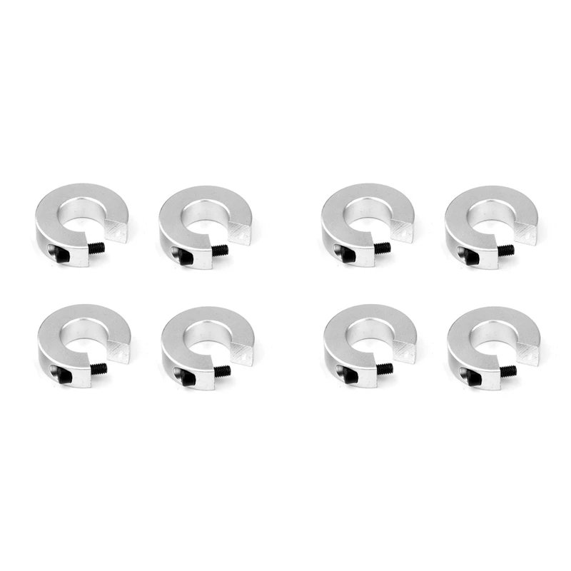 

ABRU-8Pcs SBR20 Стопорные воротники линейной рейки, концевые крепежные кольца вала из алюминиевого сплава с винтом, стопорные воротники вала линейной рейки
