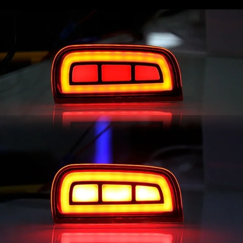 لهوندا سيفيك 2016-2020 2 قطعة الضوء المحيطي الخلفي تعديل المصد الخلفي عاكس ضوء القيادة ضوء DRL ملحقات المصابيح الفرامل