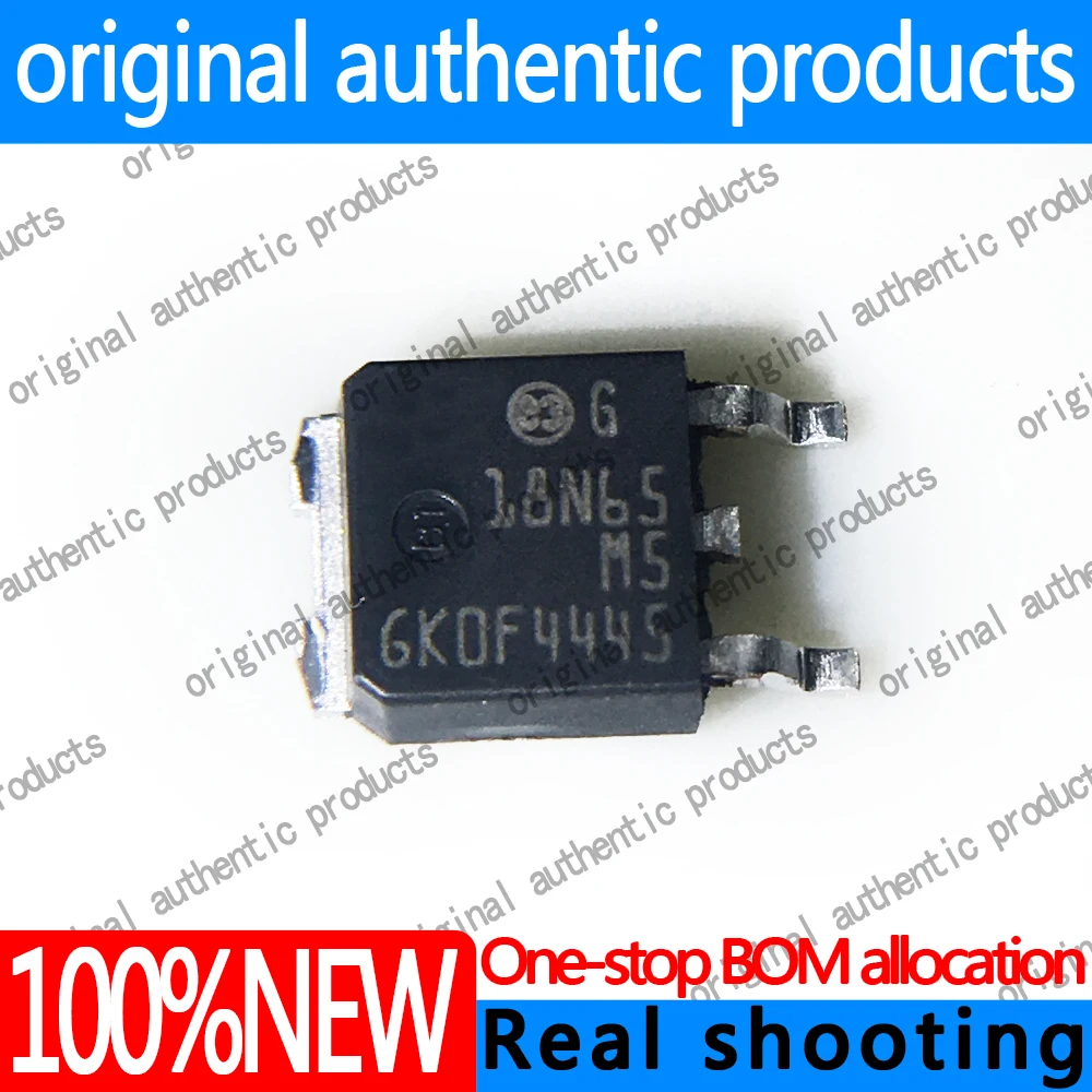 1/5/20/50PCS(New) STD18N65M5 lettering:18N65M5 TO252 N-channel MOS transistor chip