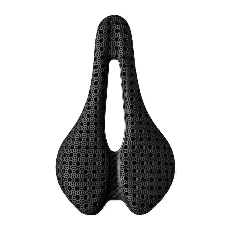 

RPANTAHI Carbon Fiber Cushion 3D Printed Bicycle Carbon Saddle Ultra Light Hollow Breathable Short Nose Cushion