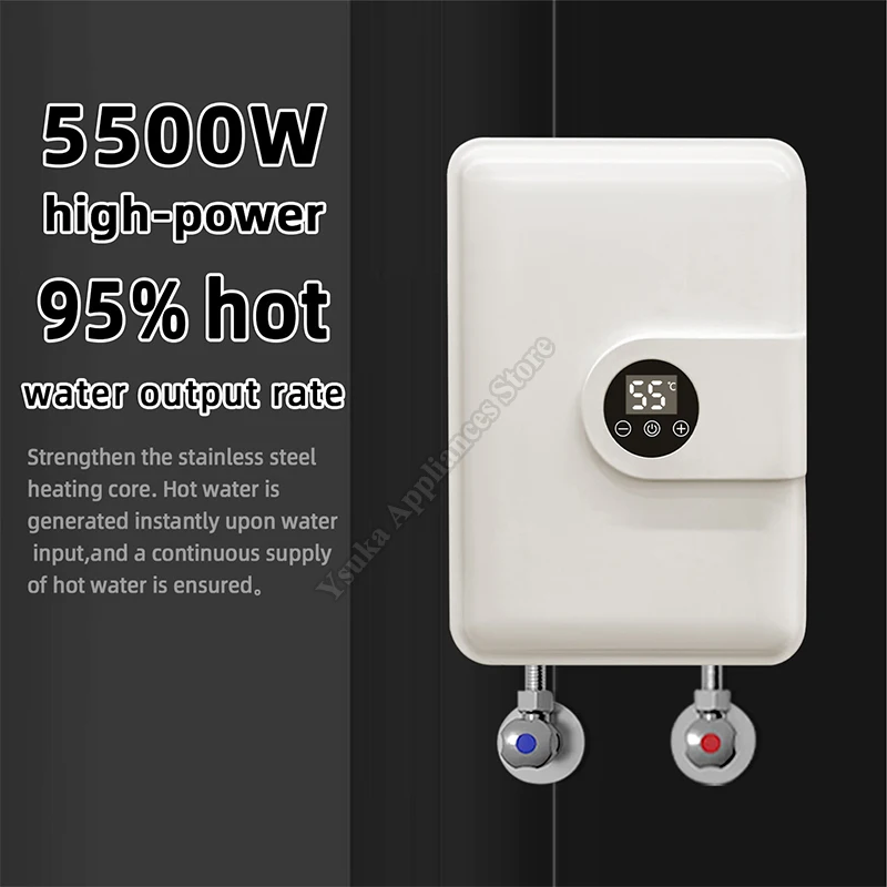 Instant Tankless Hot Water Heater Smart WiFi Tankless Water Heater with Digital Display