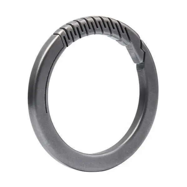 Quick Release Spring Snap Titanium Alloy Keychain Easy Open Split Ring Carabiner Pendant for Keys Wallet