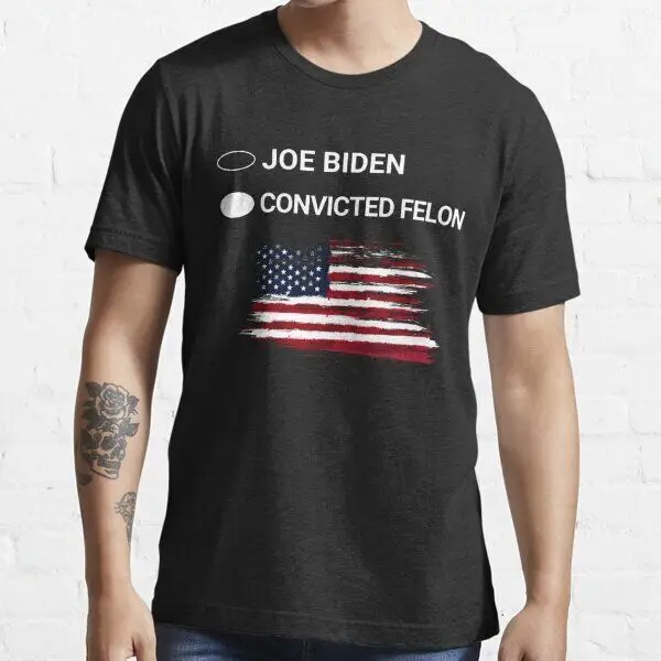 NWT Joe Biden Vs Convicted Felon Ballot Paper Voting Humor Unisex T-Shirt