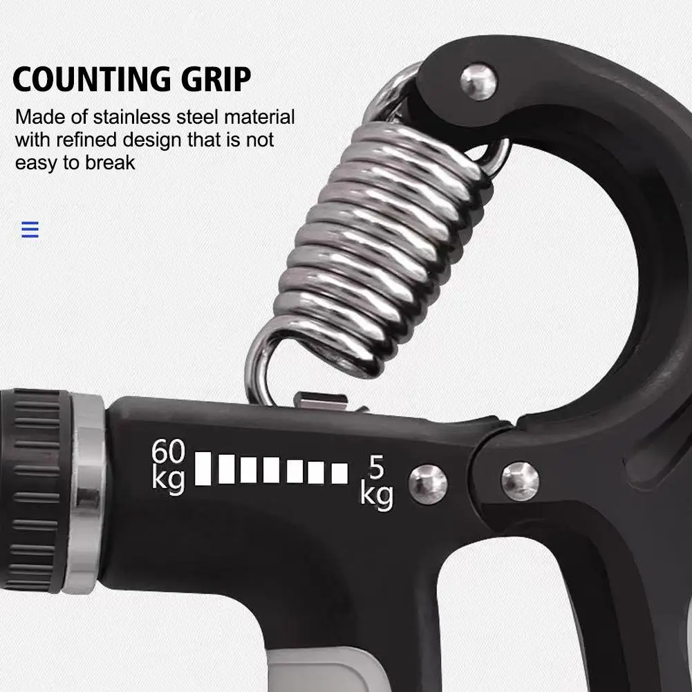 Adjustable Hand Grip Strengthener Hand Grip Trainer With Counter Wrist Forearm And Hand Exerciser For Muscle Building 5-60kg