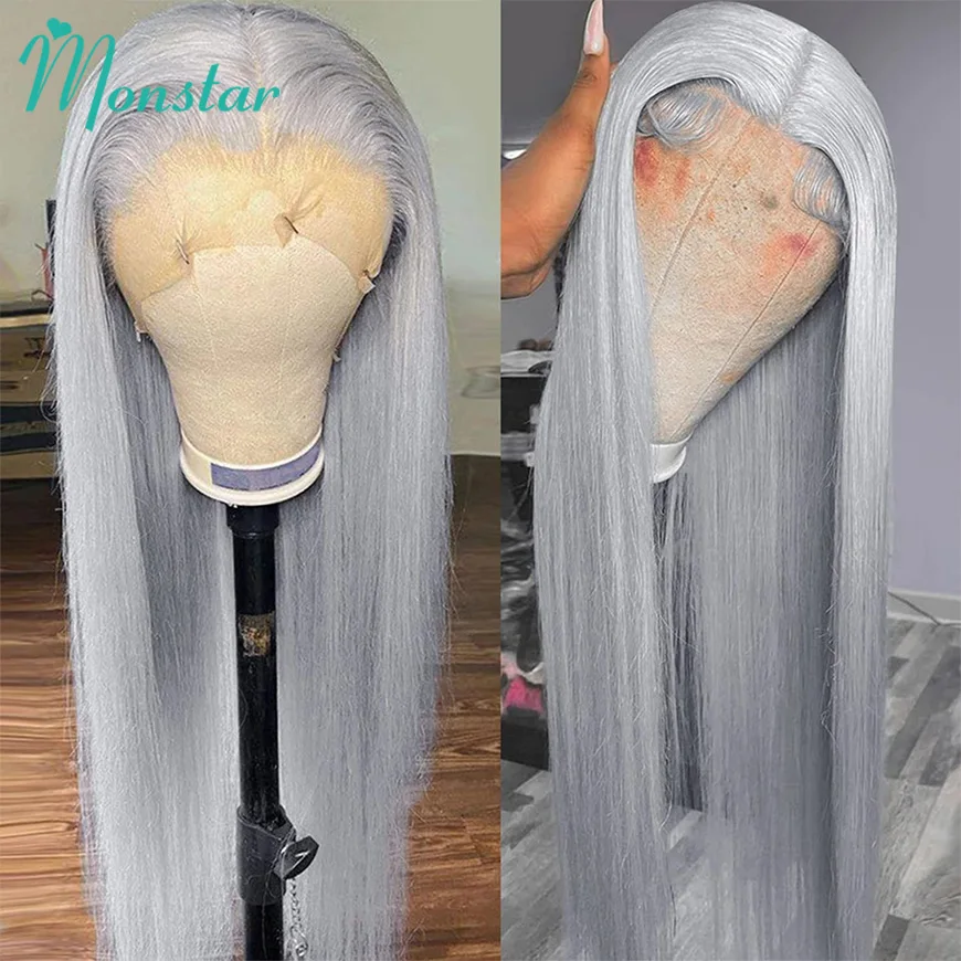 Grey Wig Human Hair Wig Blonde 613 Lace Front Wigs 13x6 Hd Lace Wig Transparent Vietnamese Raw Hair Bone Straight Human Hair Wig