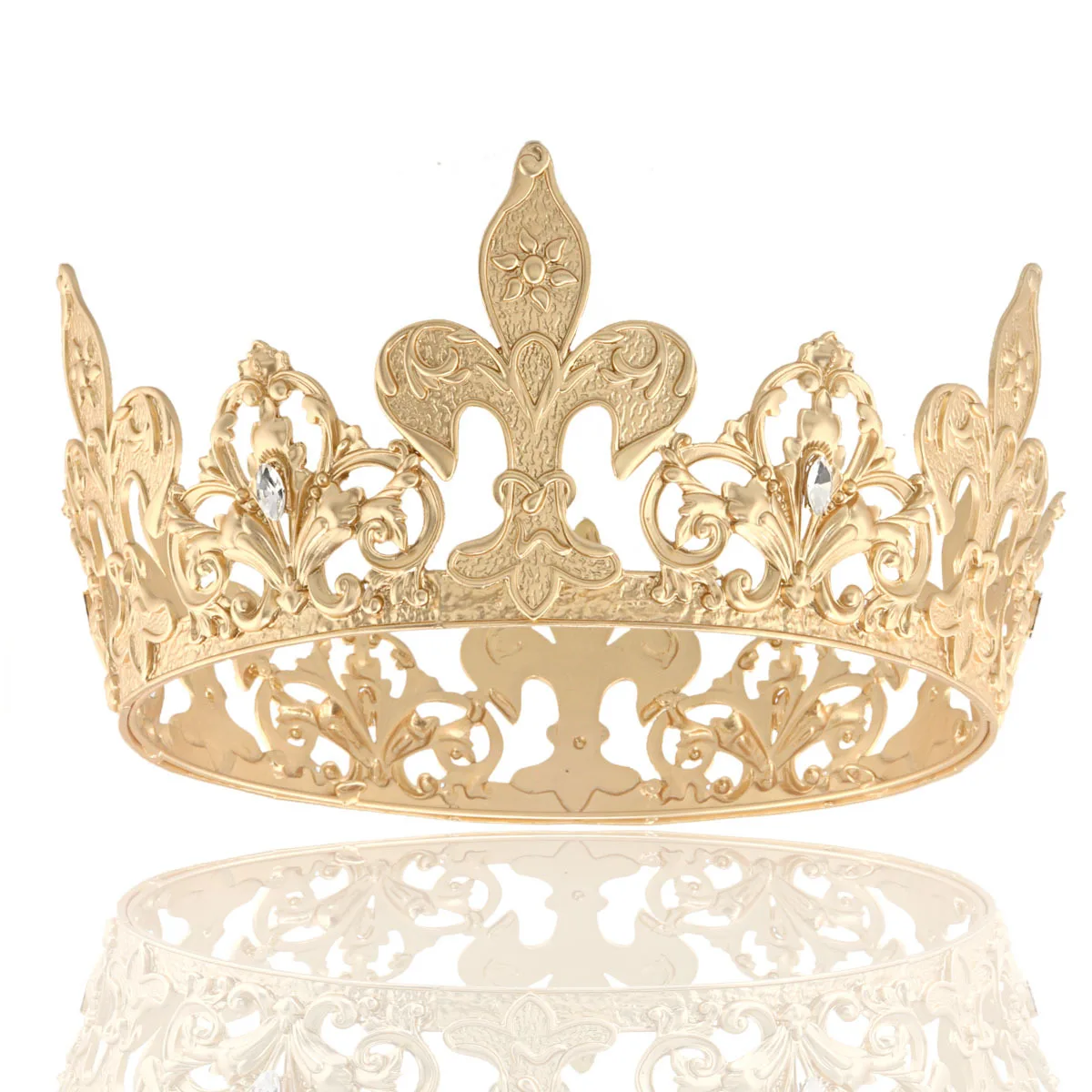 Baroque Vintage Gold Tiaras And Crowns Wedding Bridal Hair Accessories For Women Head Jewelry Diadems