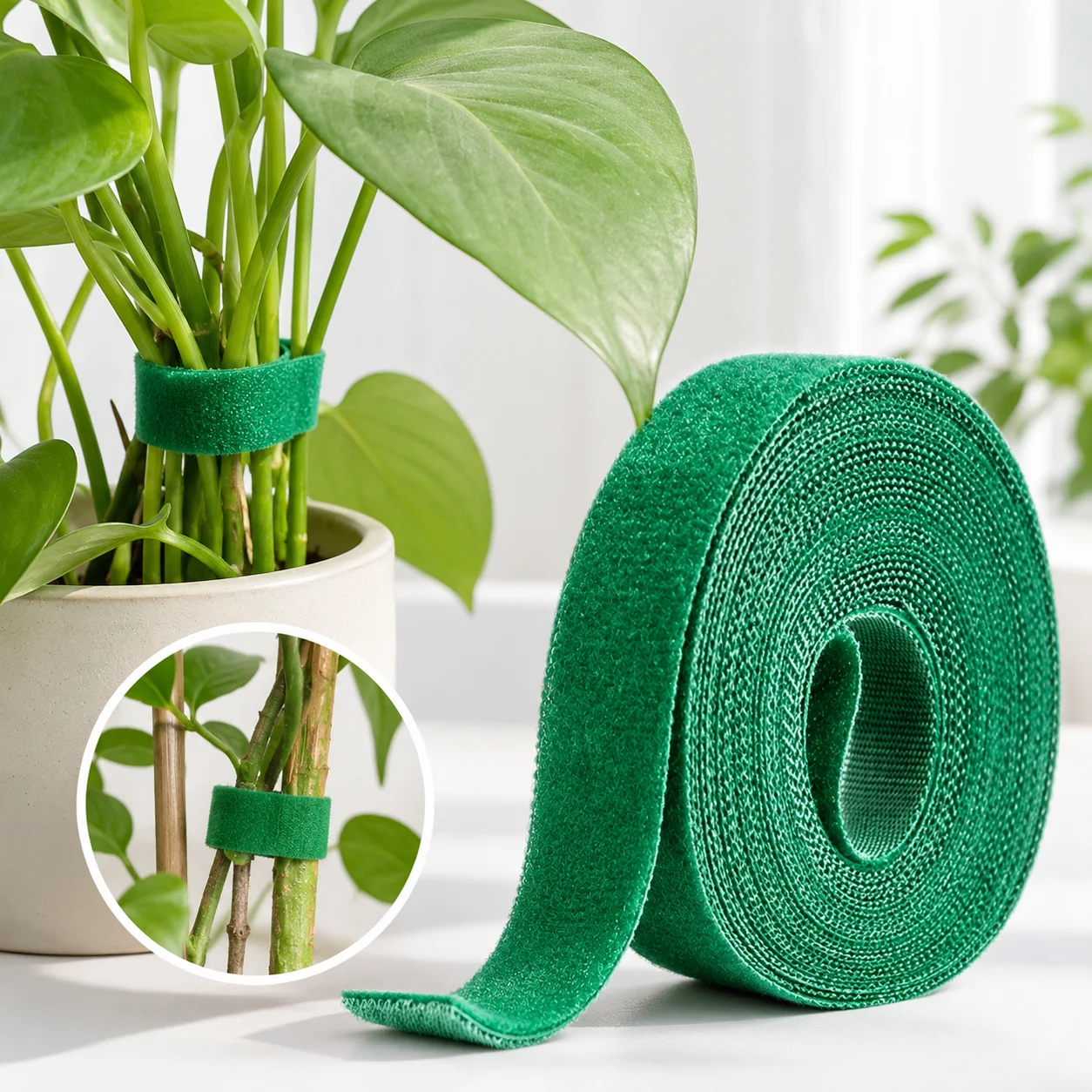 1/3/5/10 Rolls Plant Ties Green Self Adhesive Plant Tape Garden Plant Fastener Bandage Cable Ties For Garden Plants Home Use