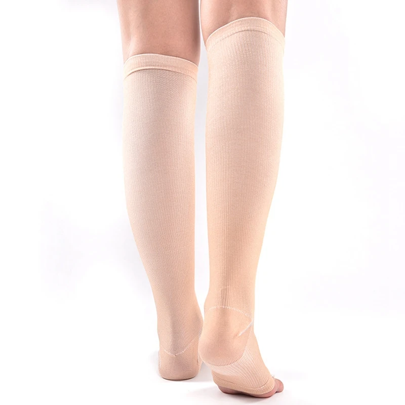 Running Athletics Compression Sleeves Leg Calf Men 30-40mmHg Toeless Stockings Medical Varicose Veins Sock