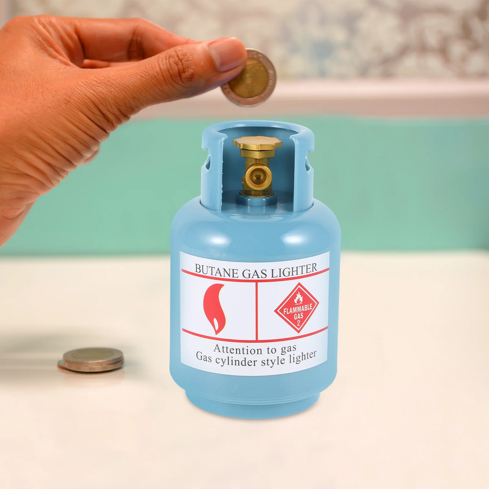 Piggy Bank Diversion Fuel Tank Mini Propane Funny Money Saving Pot Secret Container Reusable Desktop Decorative