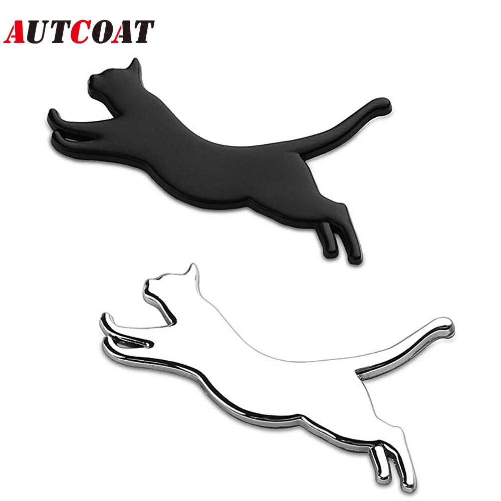 1PCS Cat Car Stickers, Emblem Metal Cars Decals, for Vehicles, SUV, Motrocycle, Van, Truck, Window, Fridge, Laptop