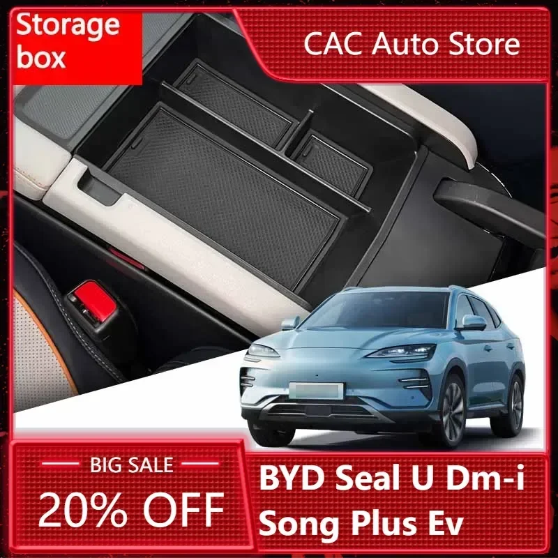 

New! BYD Seal U Dm-i Song Plus Ev 2023-2024 Armrest Storage Box Cup Holder Champion Edition Car Interior Accessories