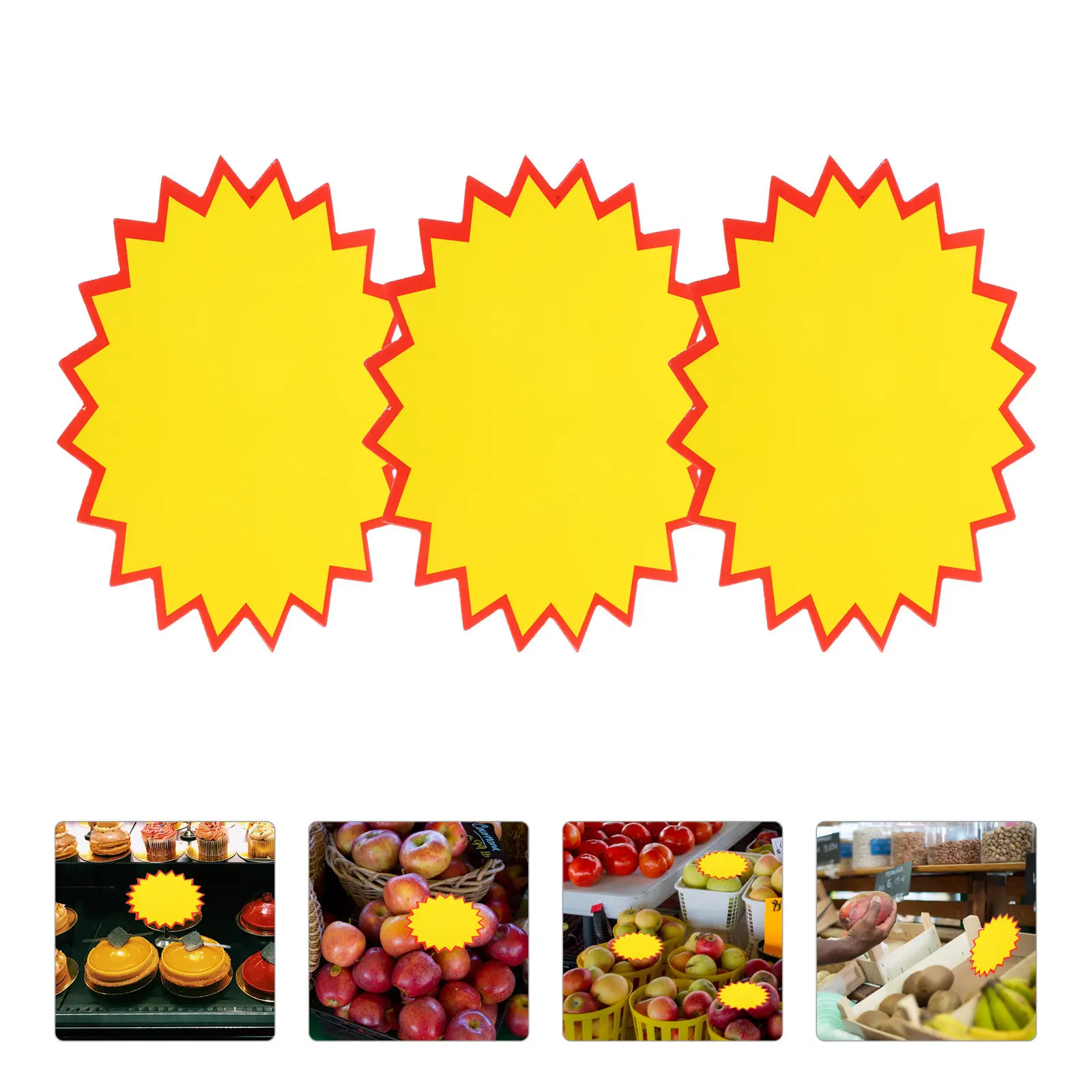 

200 шт. прочных бумажных ценников для торговых точек, с зажимом для полок, легко устанавливаемые, для демонстрации товаров, специальные акционные этикетки