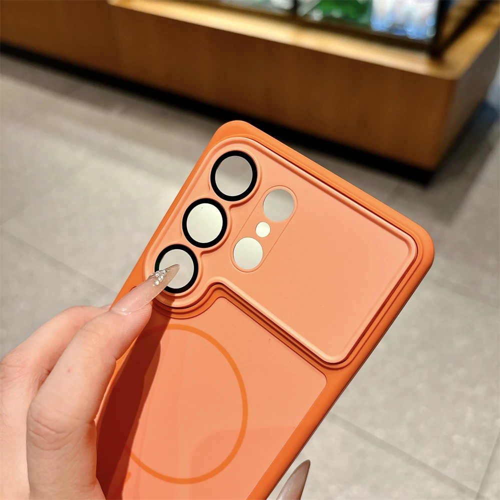 Duża Otwarta Obudowa z Bezprzewodowym Ładowaniem, Odporna na Wstrząsy, Magnetyczna, z Ochroną Szklanego Obiektywu do Samsung Galaxy S26 Ultra S26 Plus — zdjęcie produktu 3