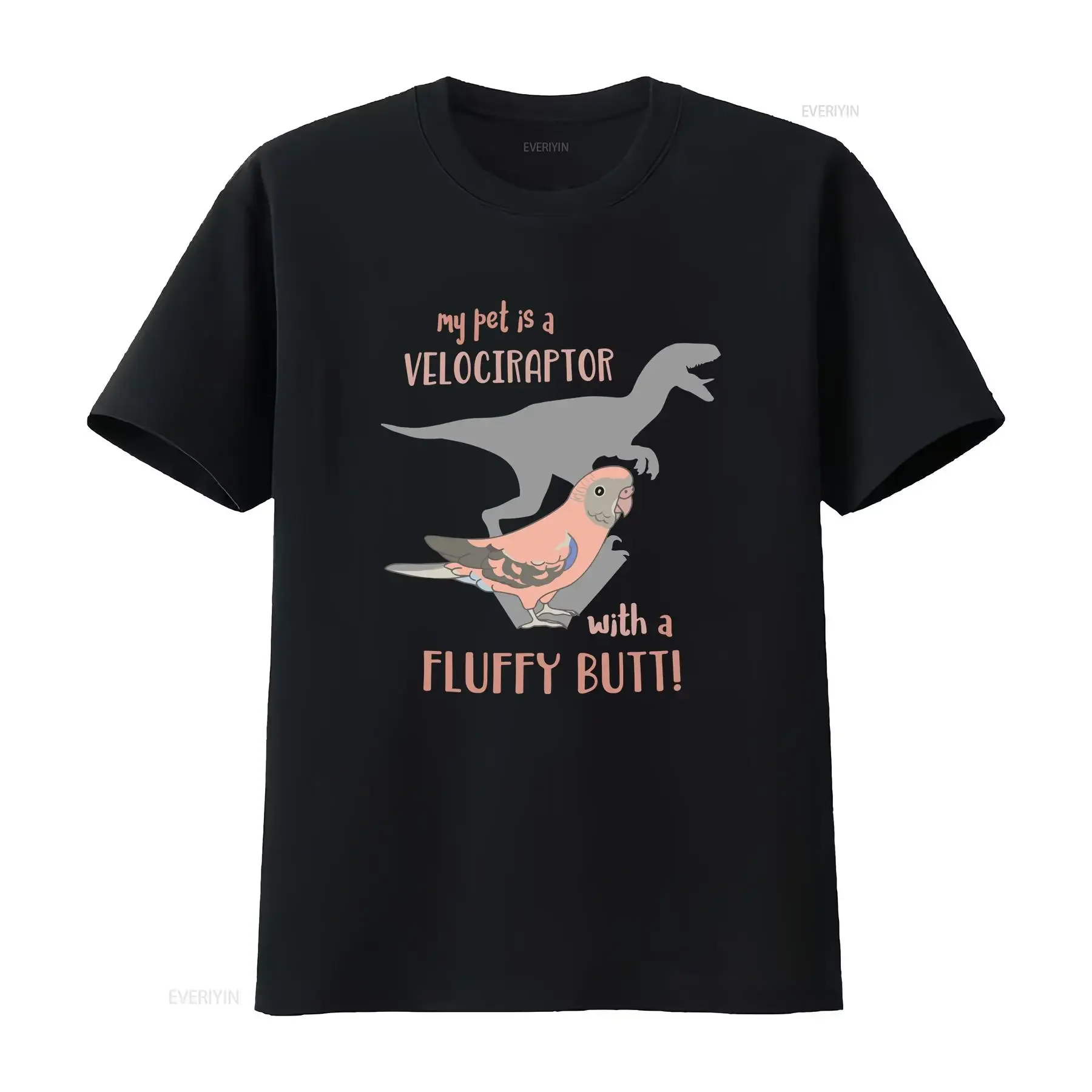 My pet is a velociraptor with fluffy butt T Shirt Bourke s Parakeet Birb merch Parrot funny phrase vintage Washed fashion Soft