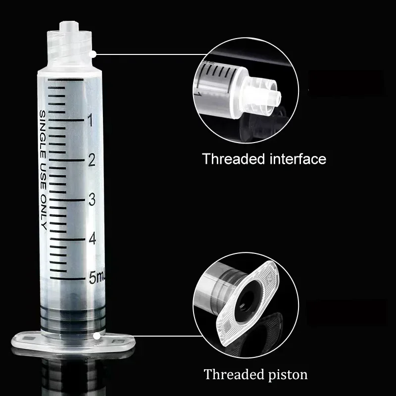 20-50pcs Syringe No Push Rod Threaded Needle Tubes for Hydrolifting Gun Needle EZ Mesotherapy Gun Accessories Beauty Care