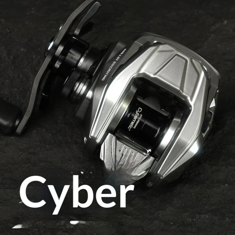 Carrete de Pesca Jiyu, Carrete de Baitcasting con Freno Magnético de Aleación de Aluminio, Anti-Reflejo, Cybernetic Cyberpunk Pe 2000 Cb, para Pescadores Adultos