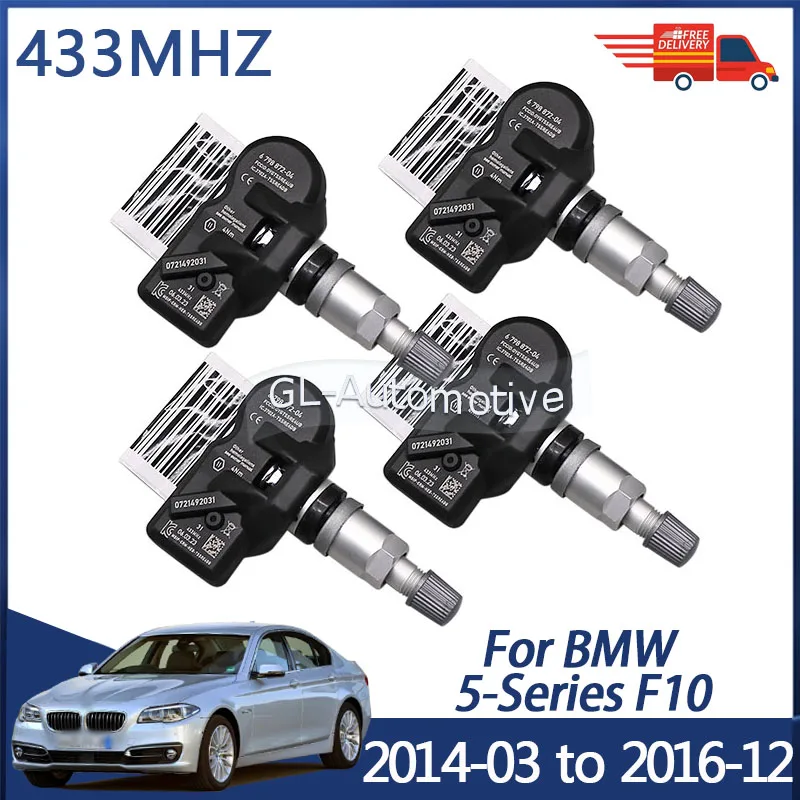 

4 шт. датчик контроля давления в шинах для BMW 5-Series F10 2014-2016 F07 2014-2017 датчик TPMS 36106798872 433 МГц