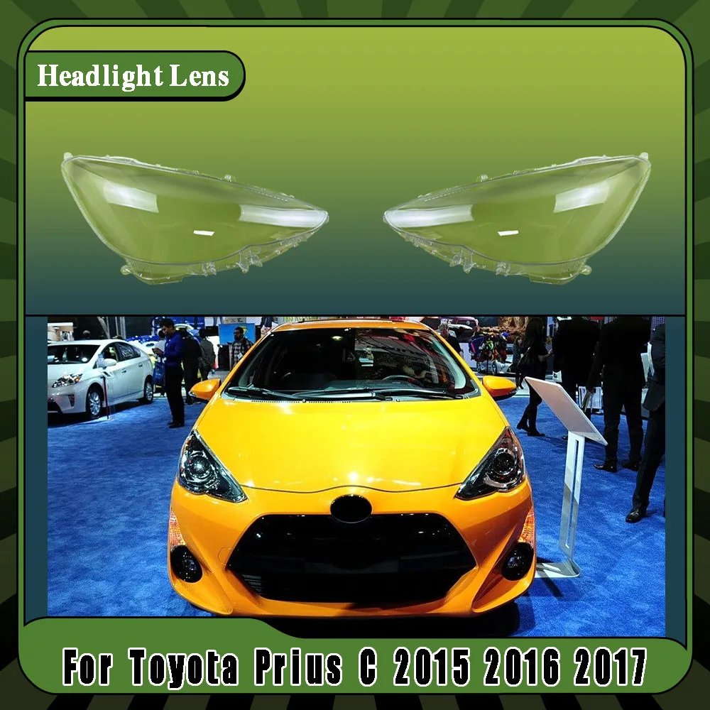 Vordere Autoscheinwerfer-Schutzglasabdeckung Transparente Lampengehäuseabdeckung für Toyota Prius C 2012 2013 2014