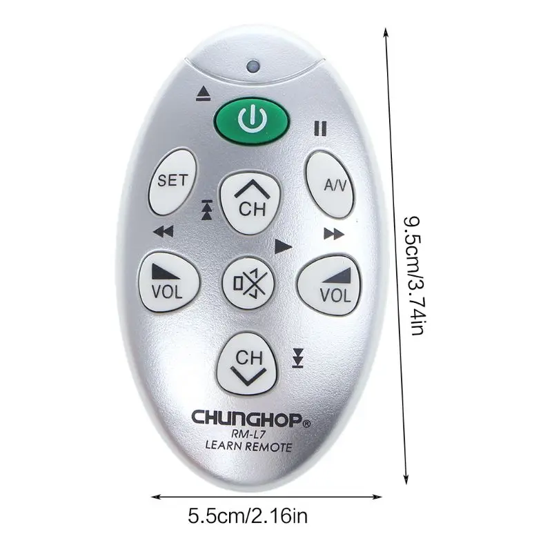 rm-L7 7 button mini learning remote control Chunghop for TV DVD  projector