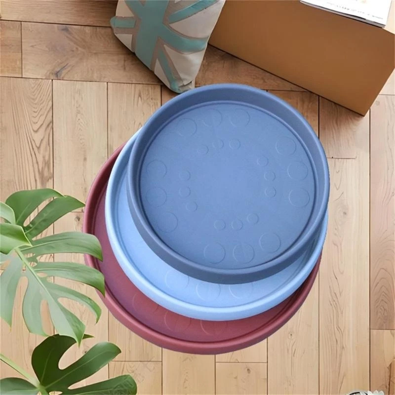 652F Round Movable Flower Pots Stand Tray with Heavy Duty Planter Bonsais Pots Mobile Tray Multifunctional Flower Disc