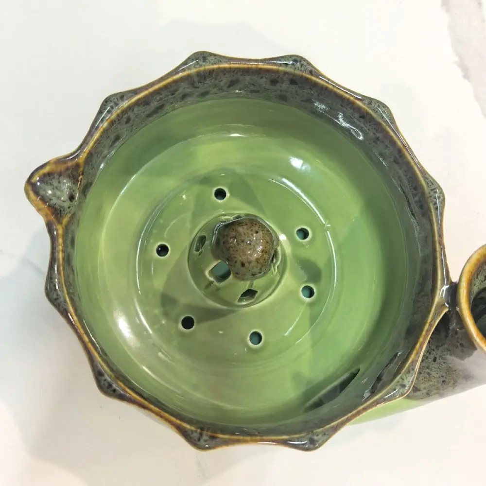 Ceramic Fruit Washing Basket Automatic Rotating Bowl Modern Kitchen Drainer Creative Vegetable Storage Container Gadget